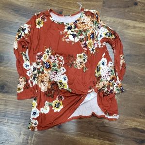 Boutique blouse, size 2x, burnt orange